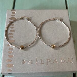 Silpada Sterling silver Dual-Tone Hoop Earrings